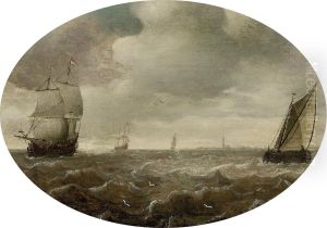 Shipping In Choppy Water by Jan Porcellis