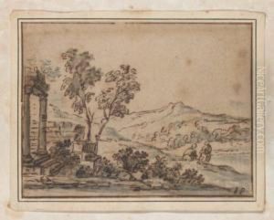 Paysage Aux Ruines by Jan Porcellis