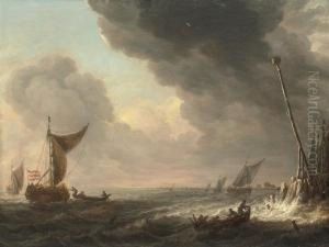 Shipping Off A Coast In A Squall