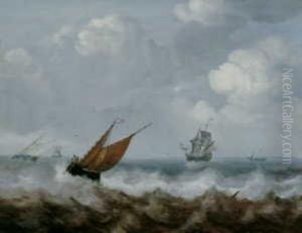 Segelschiffe In Sturmischer See - view 1