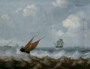 Segelschiffe In Sturmischer See