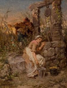 Galanteo Junto Al Pozo by Josep Serra Porson