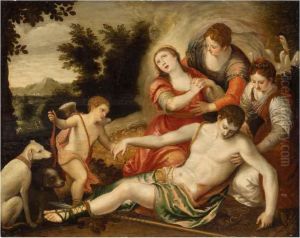 Venere Piange La Morte Di Adone by Giuseppe Salviati