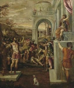 Muzio Scevola Mette La Mano Nel Braciere Davanti A Re Porsenna