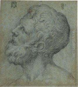 Head Of A Man, Looking Upwards To The Left