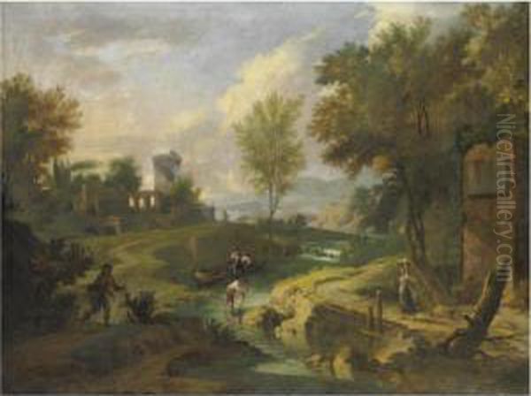Paesaggio Fluviale Con Figure - view 1