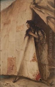 Jeune Femme Sous Une Tente, Hongrie Jeune Femme Sous Une Tente, Hongrie
