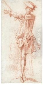 Study Of A Hunter by Jacques-Andre Portail