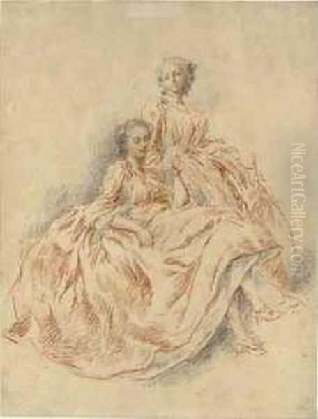 Two Young Women Reading A Letter - view 1