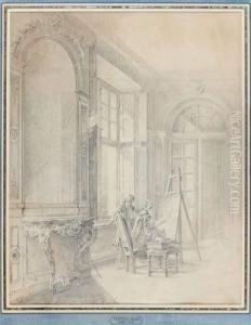 La Lecon De Peinture by Jacques-Andre Portail