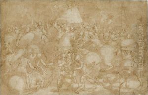 A Battle Scene by Carlo Portelli da Loro