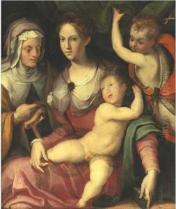 Madonna And Child With St. John The Baptist And St. Anne