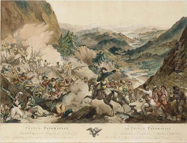 Russian Soldiers And Cossacs Advancing To The Devils Bridge - view 1