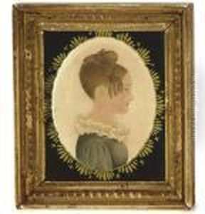Portrait Of Clarissa Allen Cooley by Rufus Porter