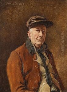 Oude Man Met Pet by Gerard Portielje