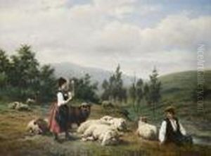 Pastoral Scene With Shepherds
