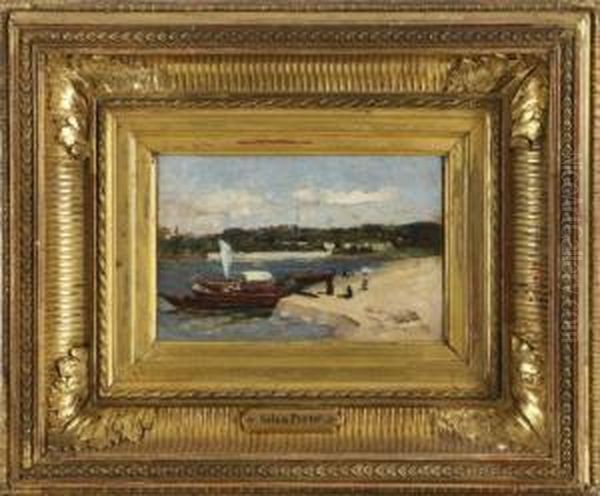 Praia Com Barcos E Figuras - view 1