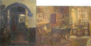Olgemalde Stubeninterieurs