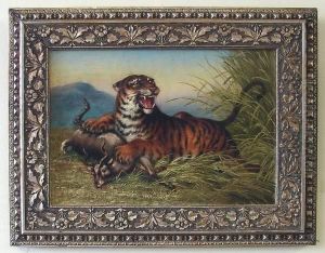 African Landscape With Tiger And Kudu