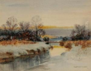 River Landscape, Winter by William Merritt Post