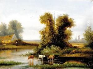 Cattle In Stream