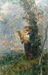 Paesaggio Con Zampognaro by Luca Postiglione