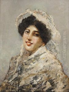 Ritratto Di Giovane Donna In Bianco