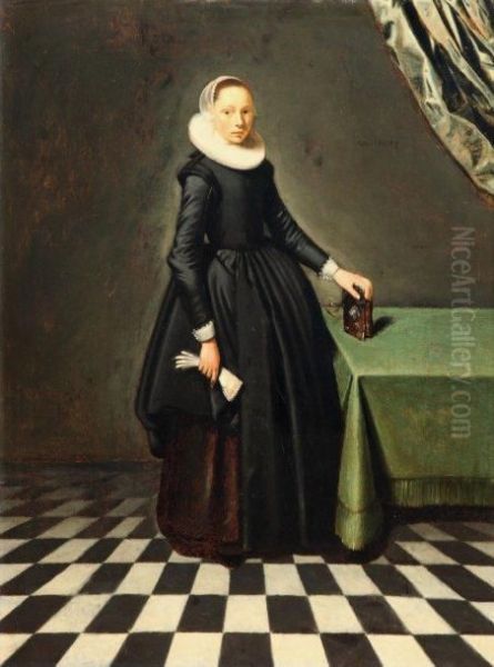 Portrait D'une Jeune Femme En Robe Noire - view 1