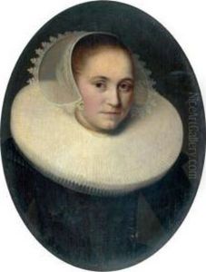 Portrait De Jeune Femme A La Collerette De Dentelle