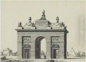 Projet Pour Un Arc De Triomphe Surmonte D'une Statue De Louis Xv