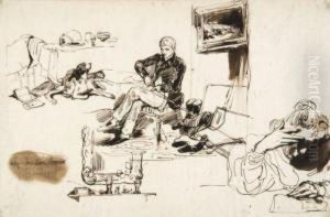 Apres La Chasse by Hippolyte Poterlet
