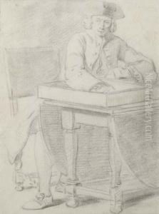 A Man Seated At A Table by Hendrik Pothoven