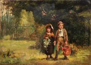 Two Young Gardeners by Laslett John Pott