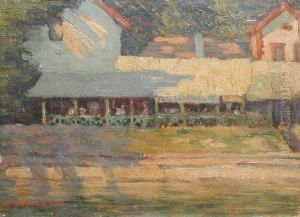 Men At A Table by Frank Huddlestone Potter