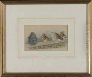 Guinea Pigs Going To Their Garden by Helen Beatrix Potter