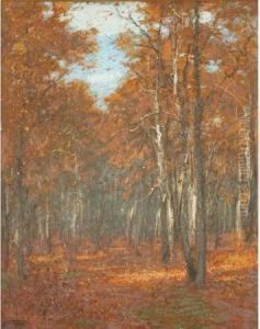 Trees In Forest by Edward Henry Potthast