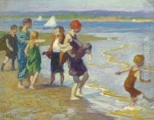 The Bathing Beach by Edward Henry Potthast