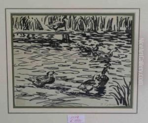 Enten Am Wasser by Emil Pottner