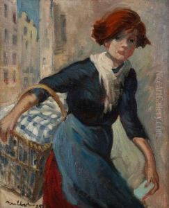 La Blanchisseuse by Francisque Poulbot