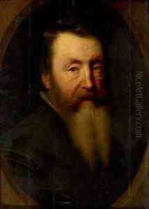 Portrait D'homme Barbu Dans Un OEil De Boeuf by Frans Pourbus the younger