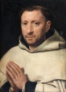 Portrait De Religieux, Probablement Un Moine Chartreux by Pieter Pourbus