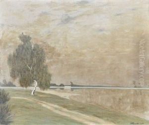 Paysage De La Dombes by Philippe Pourchet
