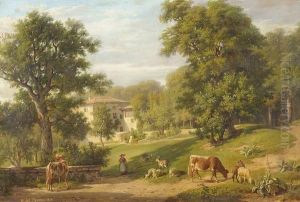 Troupeau Pres De La Ferme A Fontanniere