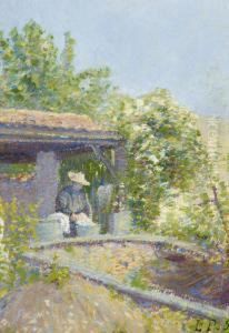 Femme Au Jardin by Leon Pourtau