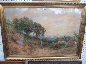 Cattle And Drover On A Country Lane