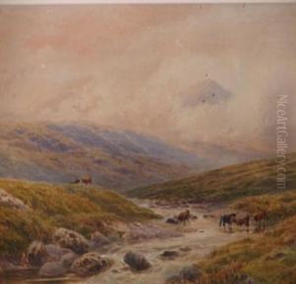 Moorland Landscape With Cattle - view 1