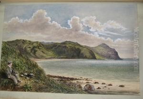 A Large Album, Circa 1875, Containing Numerous Watercolours, Including; Cromer, Norfolk, Chichester, Bisham Church, Worthing, Temple Bisham, A View Of Blickling By Fanny Gladstone, Whitby Abbey, Various Engravings Of York - view 1