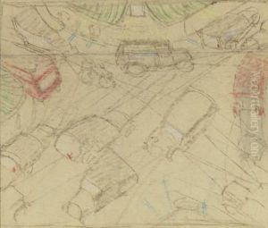 Study Of Traffic, Piccadilly Circus by Cyril E. Power