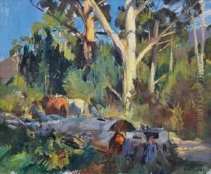 Fallen Tree - Mill Team by Harold Septimus Power