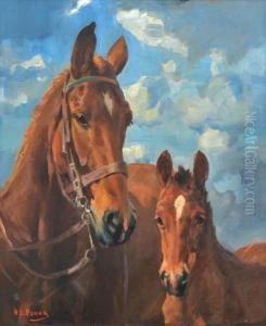 Mother And Foal by Harold Septimus Power